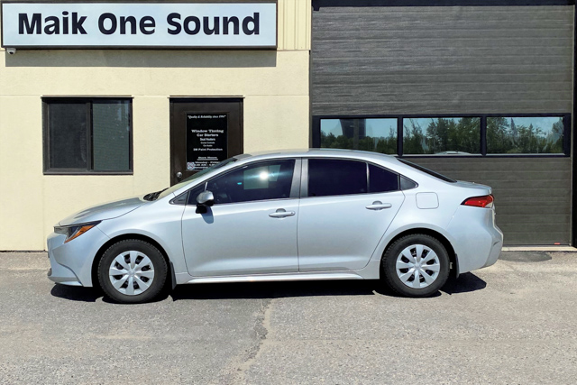 Toyota 2023 Corolla with professional window tint in North Bay